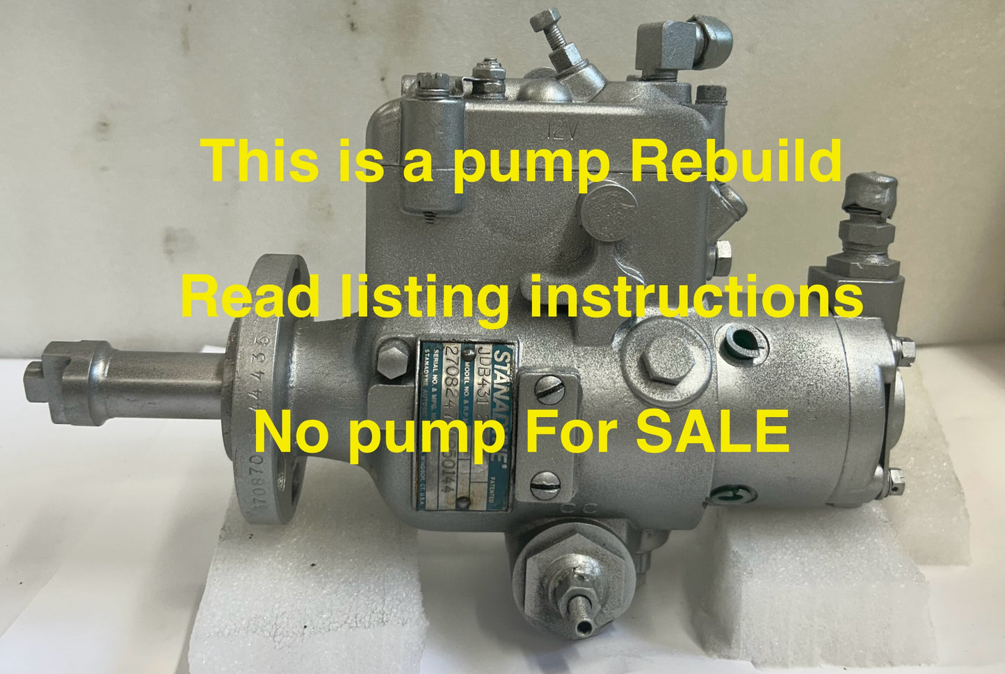 John Deere 3020 Tractor diesel injection pump rebuild service